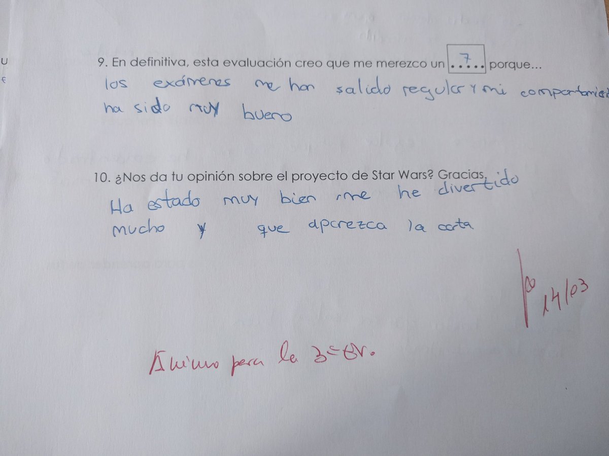 anabrasero_ana's tweet image. Reflexión en #portfolio #1eso en la #2ev proyecto #StarWars #Matemáticas &amp;amp; #Biología