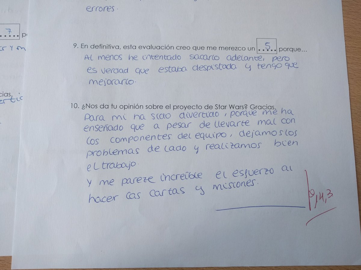 anabrasero_ana's tweet image. Reflexión en #portfolio #1eso en la #2ev proyecto #StarWars #Matemáticas &amp;amp; #Biología