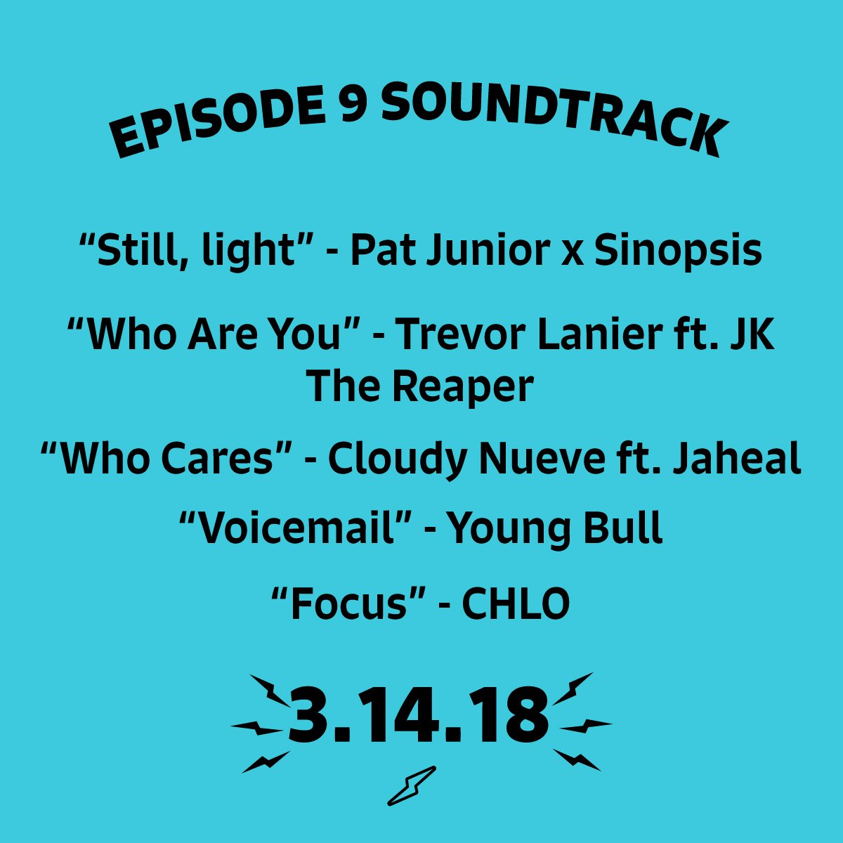 superemptync's tweet photo. Love to all the artists featured on Episode 9:
@Trevor_Lanier
@JKtheReaper
@iampatjunior
@TheSinopsis
@cloudynueve
@Jaheal_
@chlothegod https://t.co/2yS6jrlPoW