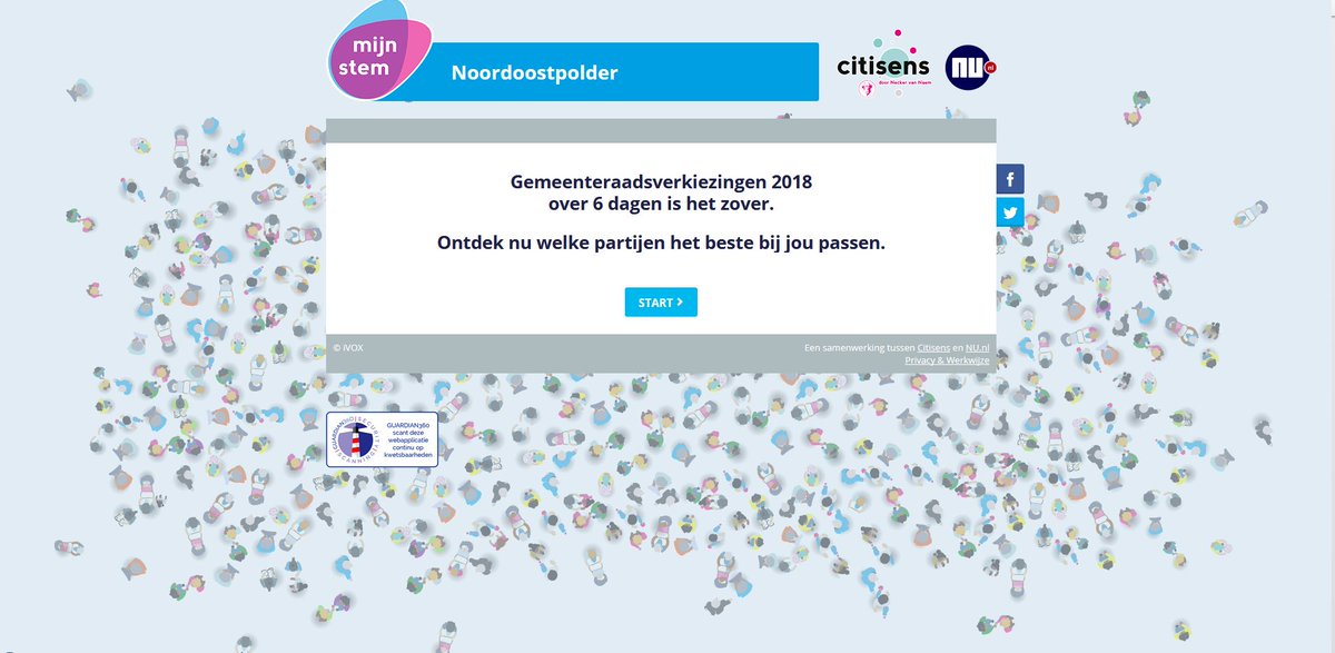 RaadNOP's tweet image. Al 5.802 inwoners hebben de #stemhulp  ingevuld! De stellingen zijn  speciaal voor Noordoostpolder opgesteld, met bij iedere stelling de  motivatie per partij. Vul hem in en ontdek welke partij bij jou past! #GR2018