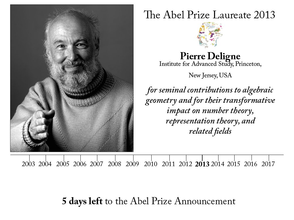 The Abel Prize On Twitter Deligne Was Pleased To Discover That As He Says One Could Earn One S Living By Playing I E By Doing Research In Mathematics Abelprizecountdown The Announcement Will Be