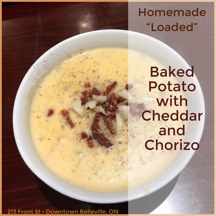 LOADED BAKED POTATO SOUP TODAY 
#cafe #downtown #belleville #downtownbelleville #local #shoplocal #shopdowntown #shopdowntownbelleville #fresh #coffee  #eatlocal #soupofthediem #soupoftheday #soupson  #lunch #discoverdowntownbelleville #freshgroundcoffee #quinte