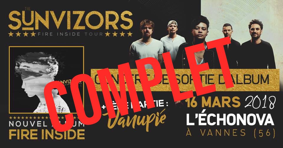 TheSunvizors's tweet photo. !! C’est complet !!
À demain les chanceux 😋
#releaseparty #nouvelalbum #fireinside #echonova #16mars2018 https://t.co/qUXaUnMofQ