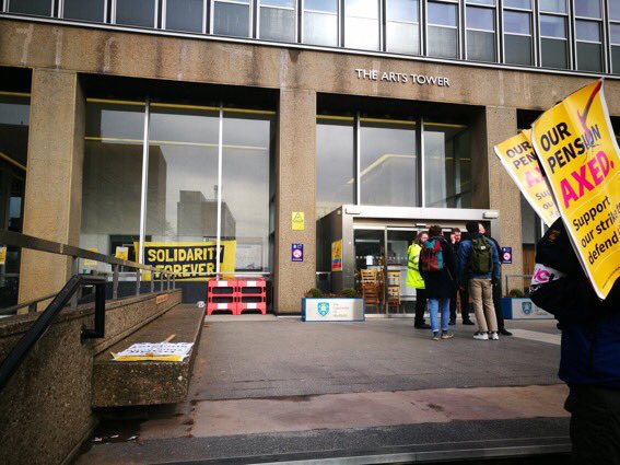 CorbynistaTeen's tweet photo. Students at Sheffield Uni have occupied a whole TOWER. Let’s support them and show our solidarity with the UCU strike! 

Power to the people!✊🏼
O C C U P Y.  S T R I K E.  R E S I S T https://t.co/nzzQrrcAhw