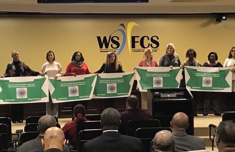 KESElementary's tweet photo. KES being recognized as a Model PBIS school at the WSFCS School Board Meeting Tuesday evening! #ROAR #wildcatsatheart https://t.co/qHt6VwCfJC