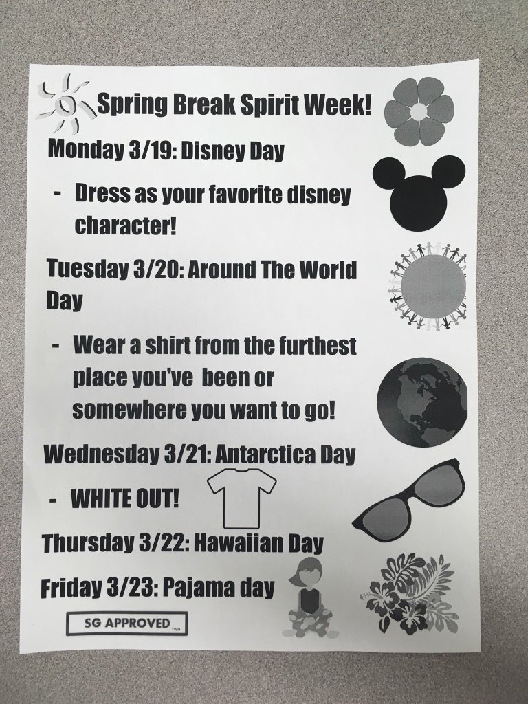 #FFXSB18 SPIRIT WEEK STARTS MONDAY!! 
GET HYPE for spring break by participating in all spirit days for a chance to WIN A PRIZE!!
just use the hashtag above &amp; follow the directions in our last post! ☀️✈️🦁
