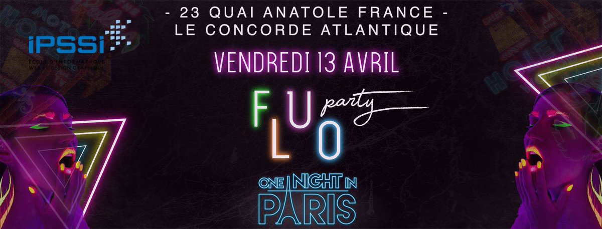 ecole_ipssi's tweet photo. L'#IPSSI vous propose une soirée le vendredi 13 avril 2018 sur le concorde Atlantique - 23 Quai Anatole France 75007.
Il vous accueille sur 3 étages et 5 espaces différents.
N'hésitez pas à reserver votre place : https://t.co/egNDFiJTAF
#IPSSIParis #IPSSIMLV #Ecoleinformatique https://t.co/MXa60FQig2