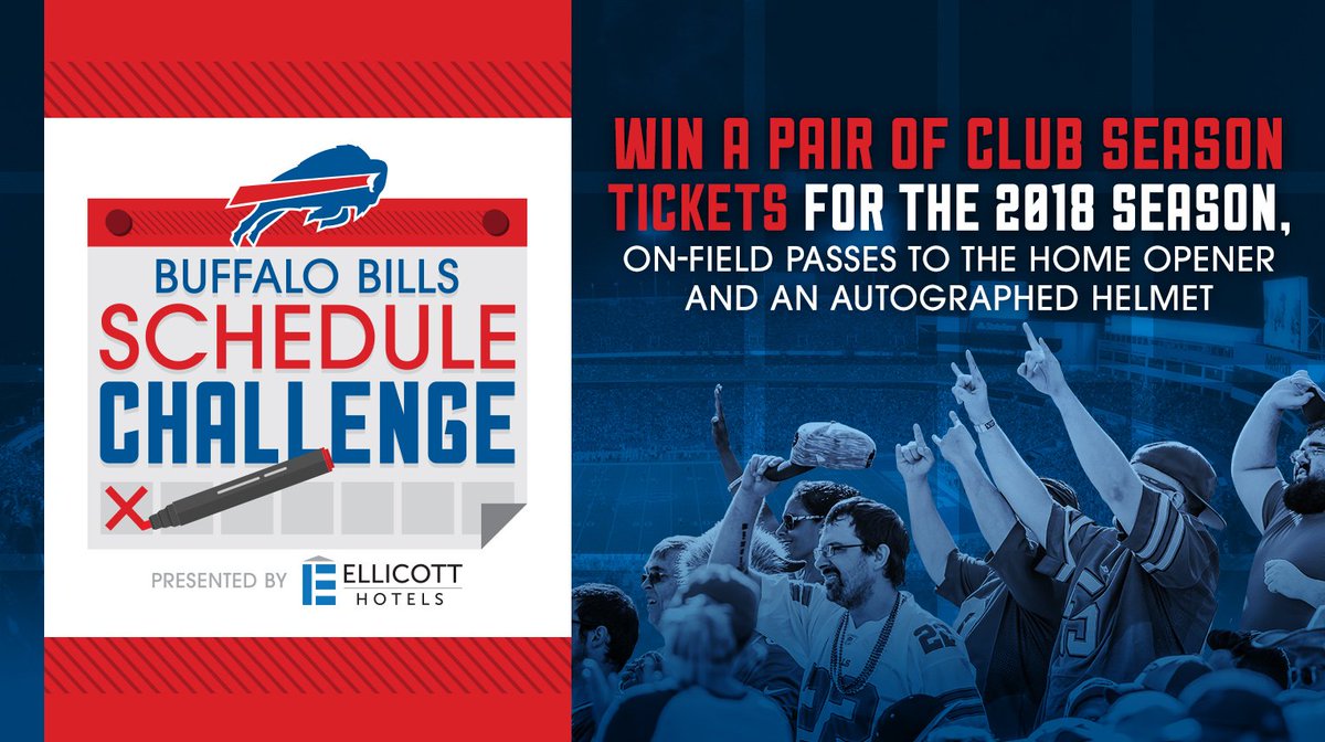 Buffalo Bills on Twitter "Predict our schedule and you could win a pair of Club Season Tickets
