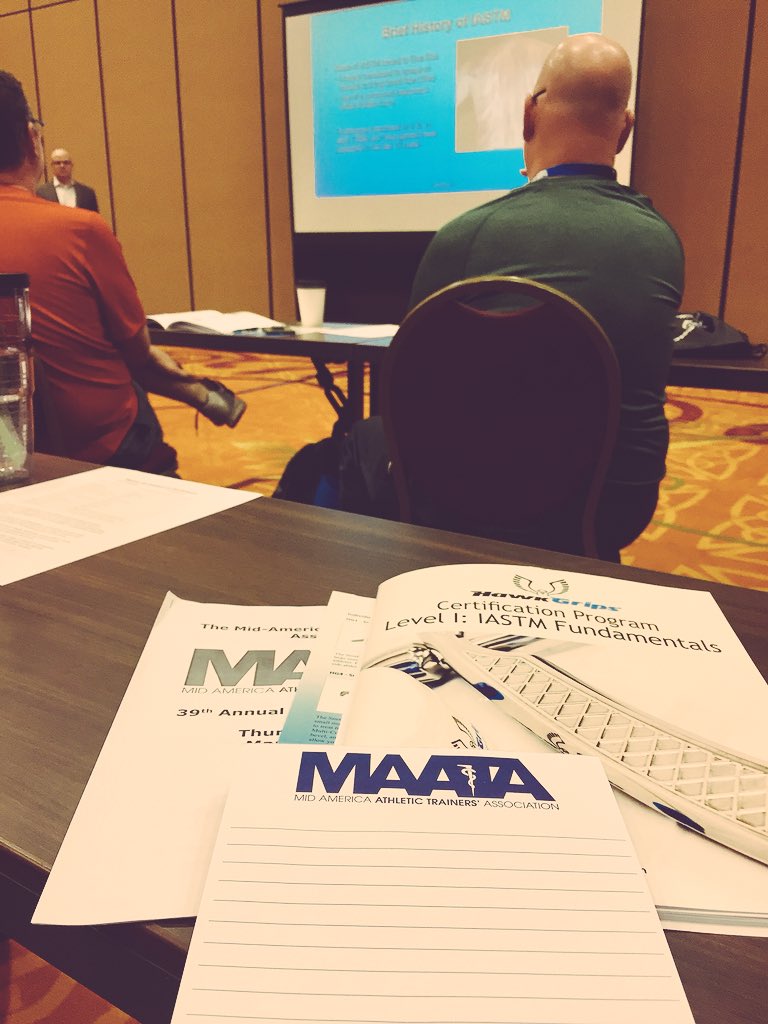 First Day of Learning at <a href="/MAATAD5/">MAATA District 5</a> 39th Annual Meeting &amp; Symposium. <a href="/HawkGrips/">HawkGrips</a> Certification Program Level I: IASTM Fundamentals. <a href="/MAATA_YPs/">D5 YPs</a> 📚 #NATM2018