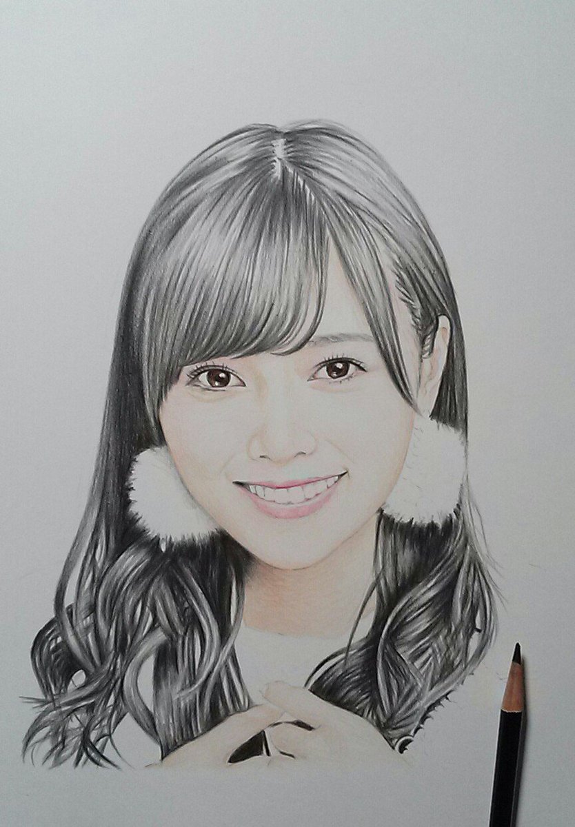 絵の途中…3 今はこんな絵を描いています。 乃木坂46の、白石麻衣さん