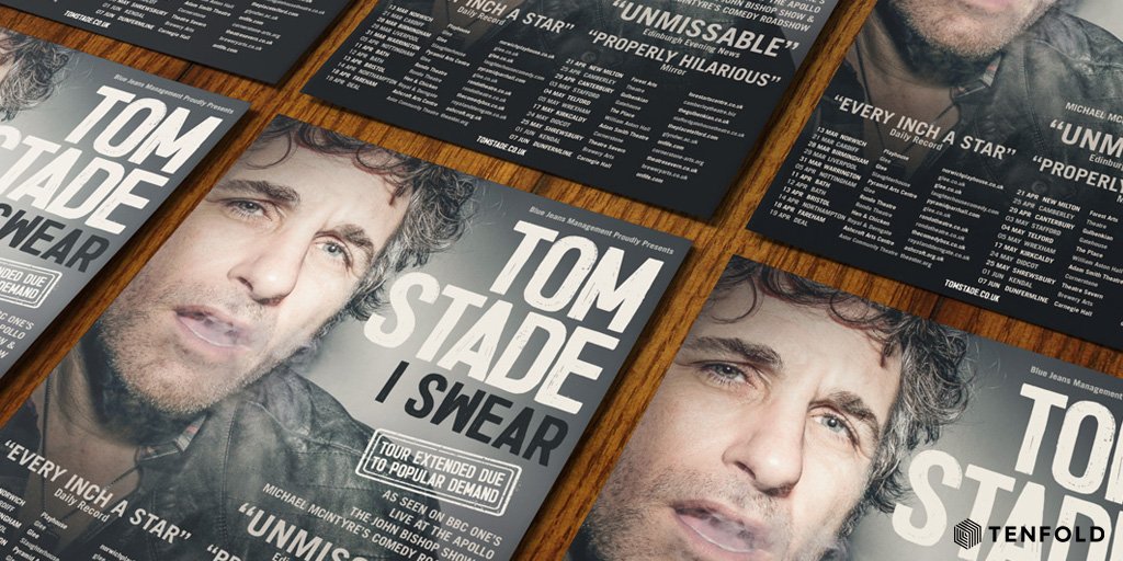 DELIVERED! We've just completed tour print-management for the hugely talented Tom Stade, requiring flyers and posters printing and delivering to multiple venues across the UK. Check our website ow.ly/Rxsf30iXPeT to see what else we do. Clue: It's LOADS of good stuff. :)