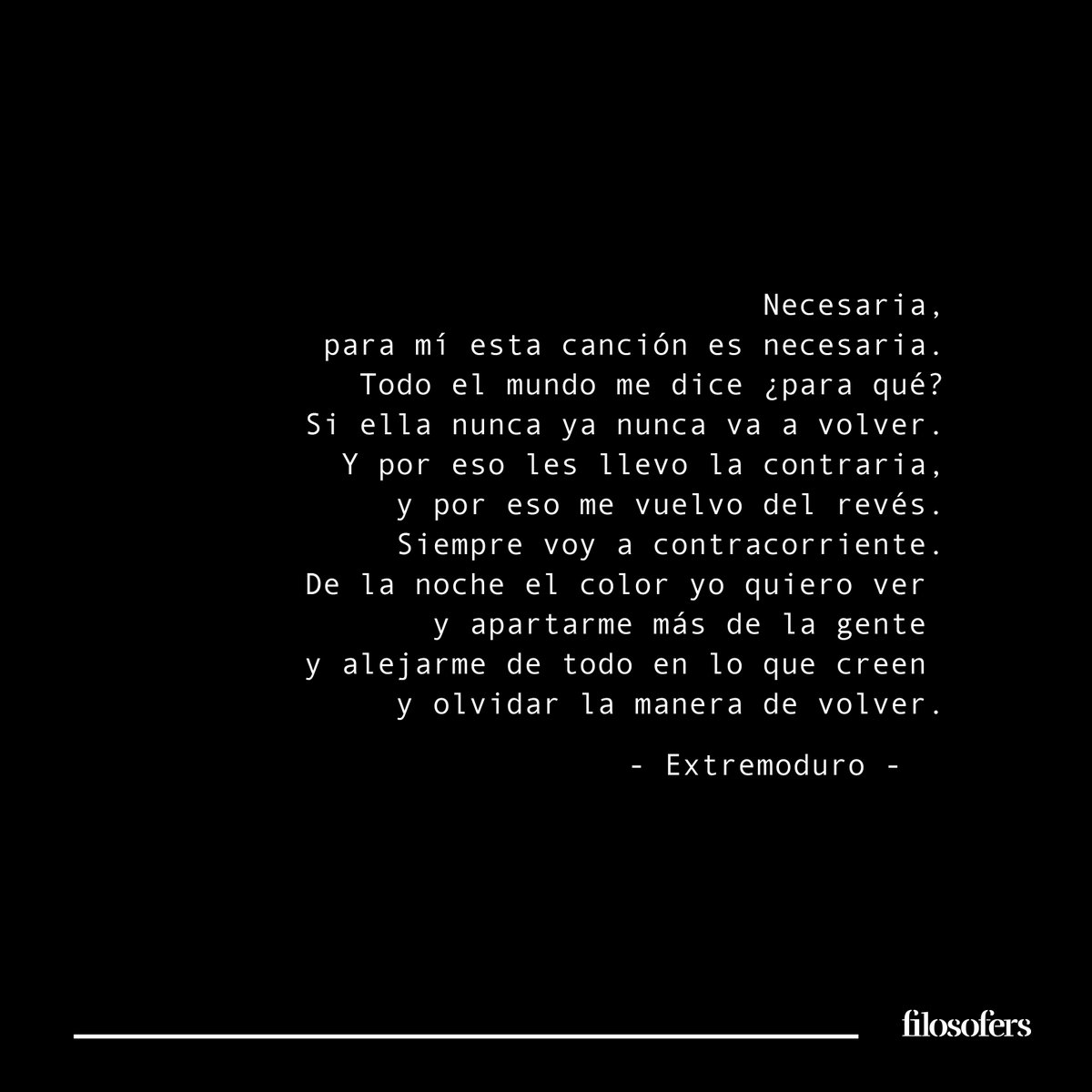 Filosofers's tweet photo. Que en la vida sintamos que hay cosas necesarias, a pesar de nuestra contingencia. #Extremoduro #ElRobe #Rock #RockAndPhilo https://t.co/LfKbHZsOd4