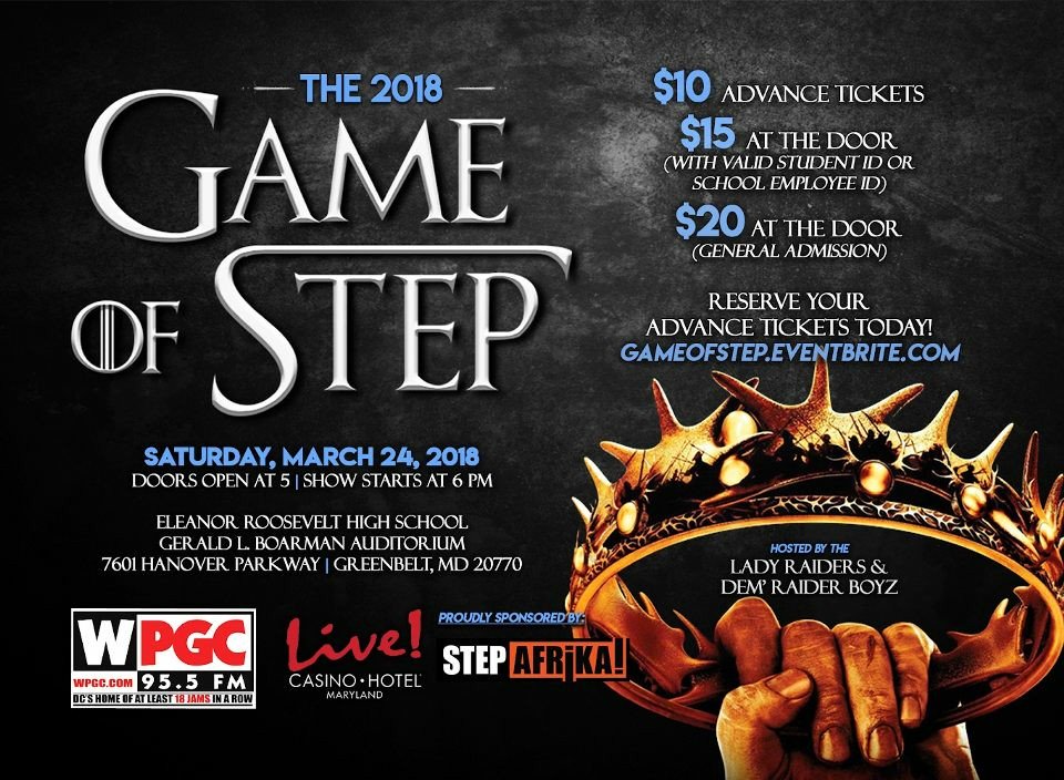 Yr_Logos's tweet image. Come out and see a REAL step show with teams actually worth watching!! Hosted by the Best to ever do it! #Roosevelt #GameOfStep #ERHS #LadyRaiders #DemRaiderBoyz #StepLife #DRB #LR #WPGC #StepAfrika