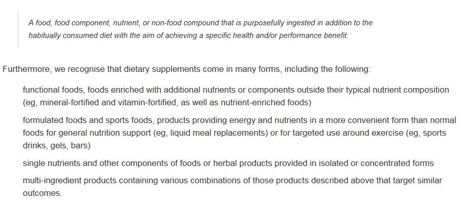 TStellingwerff's tweet photo. a landmark paper (OPEN ACCESS)- the IOC Consensus statement on supplements - https://t.co/J6smF3DXlF - where define what a supplement is, as well as evidence. Very complex field.  @LouiseMBurke @PetePeeling @RomainMeeusen @EricRawsonPhD https://t.co/wCcreNN1xx