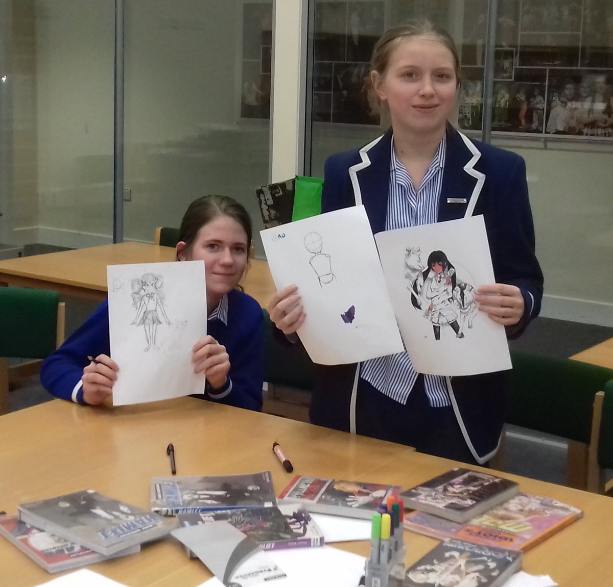 Finding out about - and drawing - manga today in Library Club