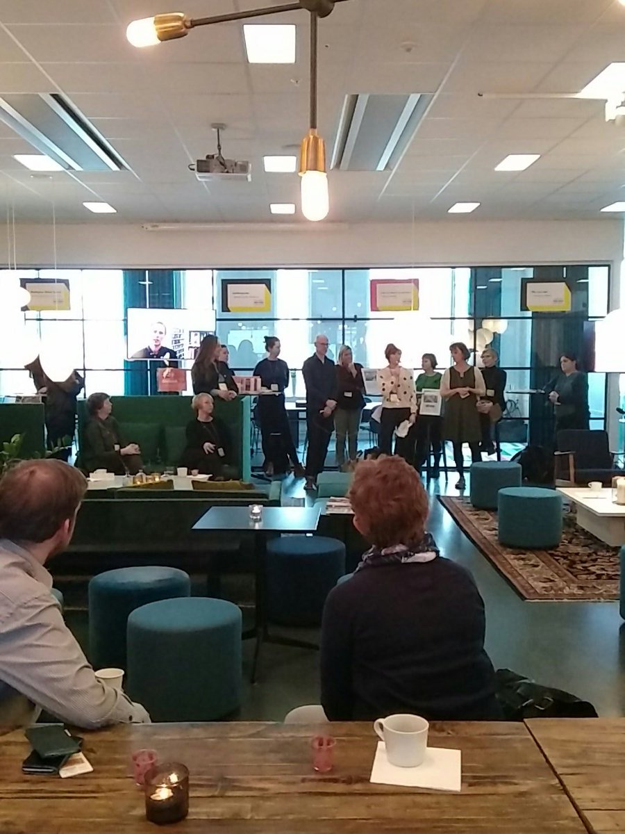 schackb's tweet image. Maria from the Skåne region was really inspired by our innovative concept of libraries. Especially with the idea of &apos;no more shush-ing in the library&apos;. #rethinklibraries #Sud2018