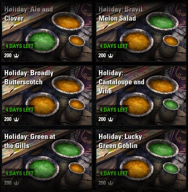 Don’t get pinched! New festive items from the #ESO Crown Store are here. ☘️ Camlorn Top Hat Pack (700 crowns) Holiday dye stamps (200 crowns) Snag these items while they last until March 19 at 10am EDT. Details: beth.games/2FDPGeP