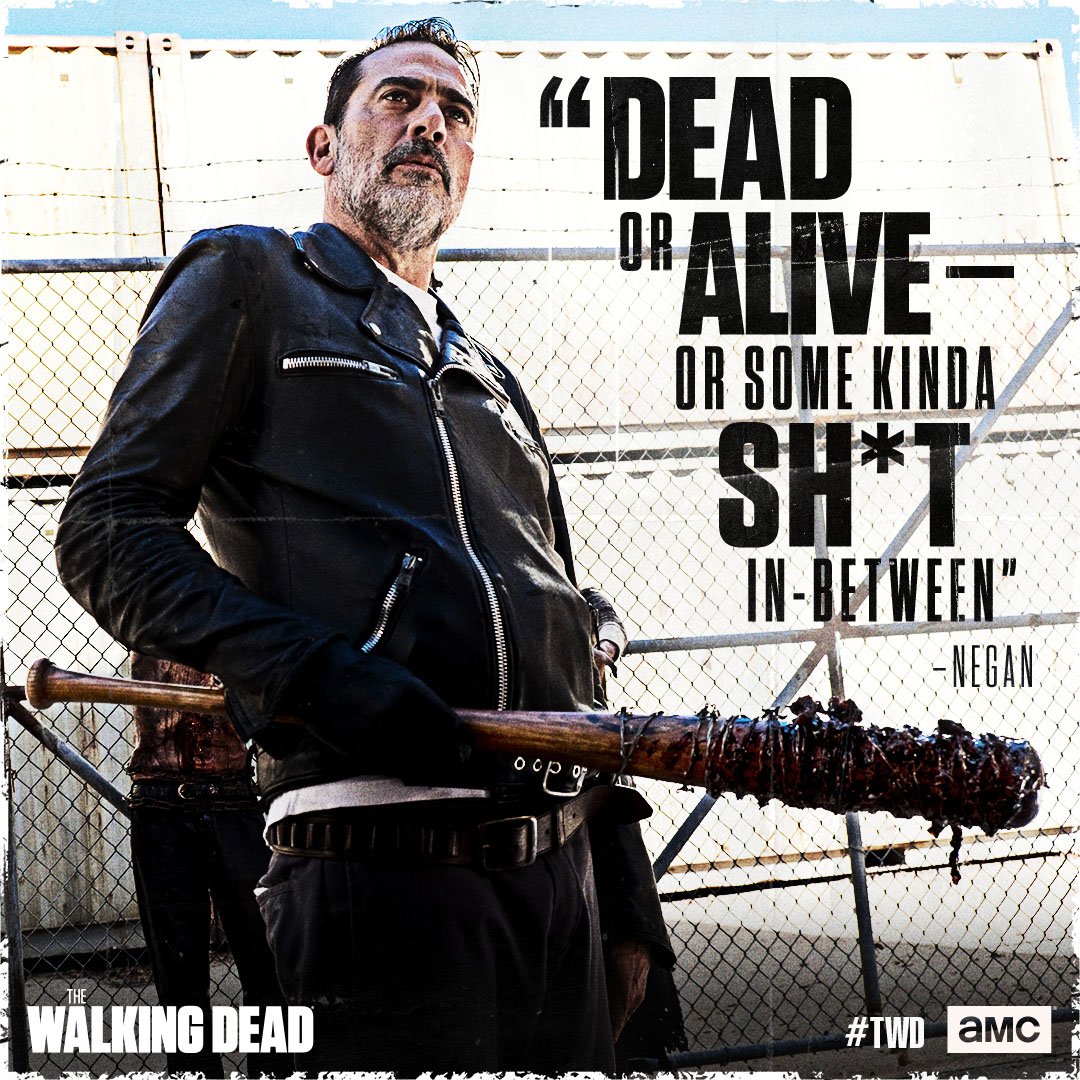WalkingDead_AMC's tweet photo. When you can’t beat ‘em…. turn ‘em into flesh-hungry monsters. #TWD https://t.co/xNigNwldcv