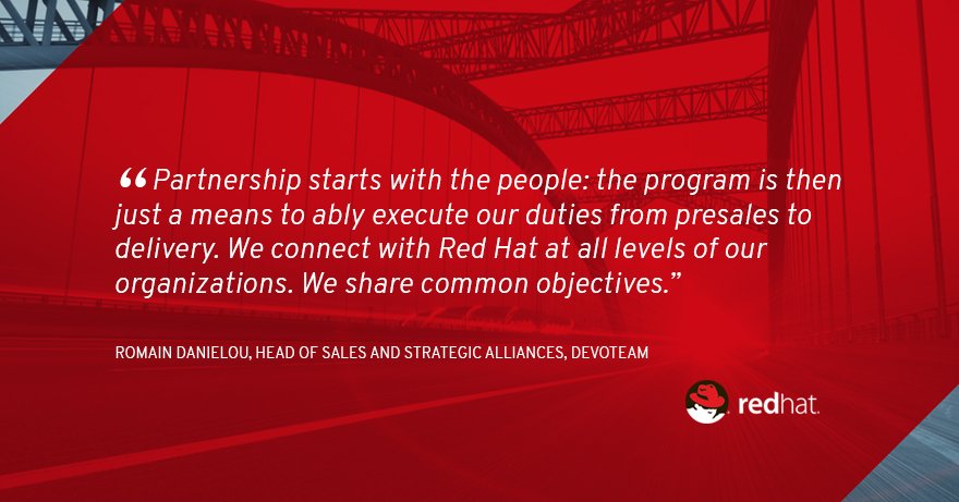 RedHatPartners's tweet photo. Congratulations on your tremendous first year success as a #RedHat Premier Partner @Devoteam!  https://t.co/ihX89bX5rP https://t.co/vq9iwkhNL8