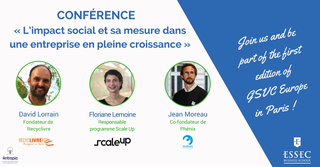 RecycLivre's tweet photo. RDV à 18h pour la conférence sur la place de l'impact social dans une entreprise qui a changé d'échelle organisée par @antropiaessec. @DavidLorrain, fondateur de @RecycLivre , interviendra, accompagné de @Jean_MOREAU_ de @phenixfr !

#SocEnt #SocInn #scaleup #ESS https://t.co/ekG2gd2xmy