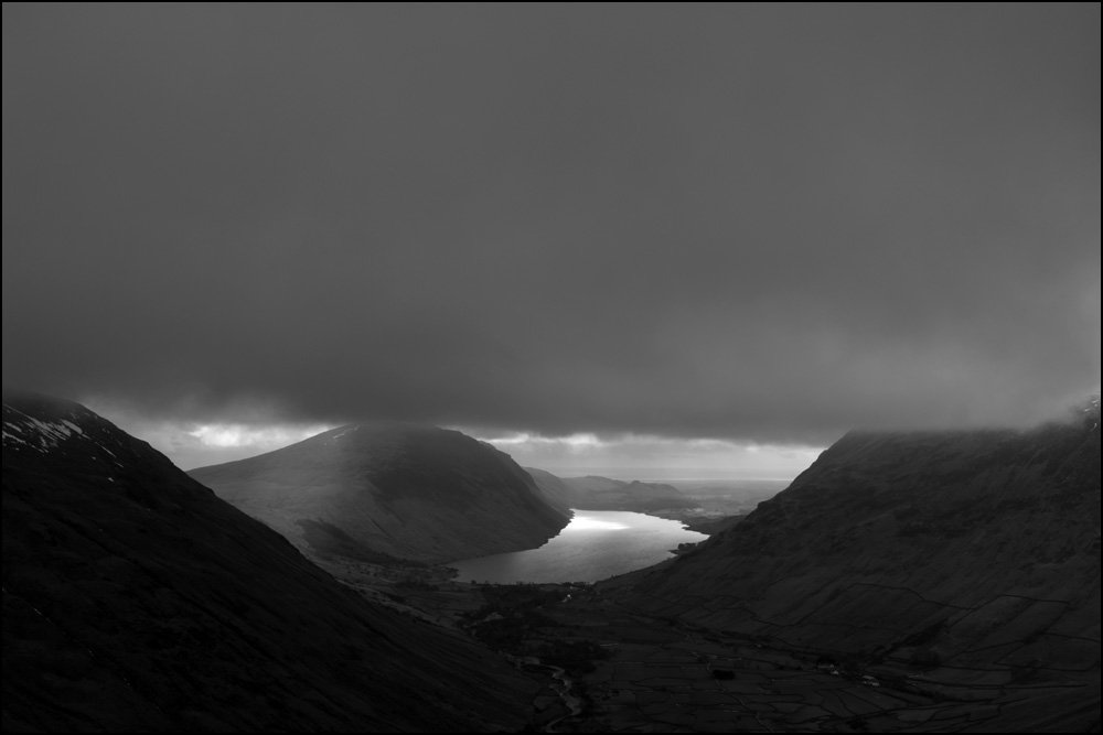 Wast Water in Cumbria is the deepest lake in England. 258 ft down. Here is it glinting in the afternoon sun ... #LakeDistrict