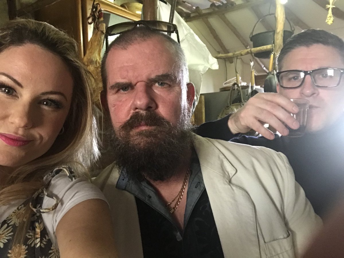 On set selfies <a href="/GeorgeNewton054/">George Newton "Banjo"</a> <a href="/JamesCrowFilm/">James Crow</a>