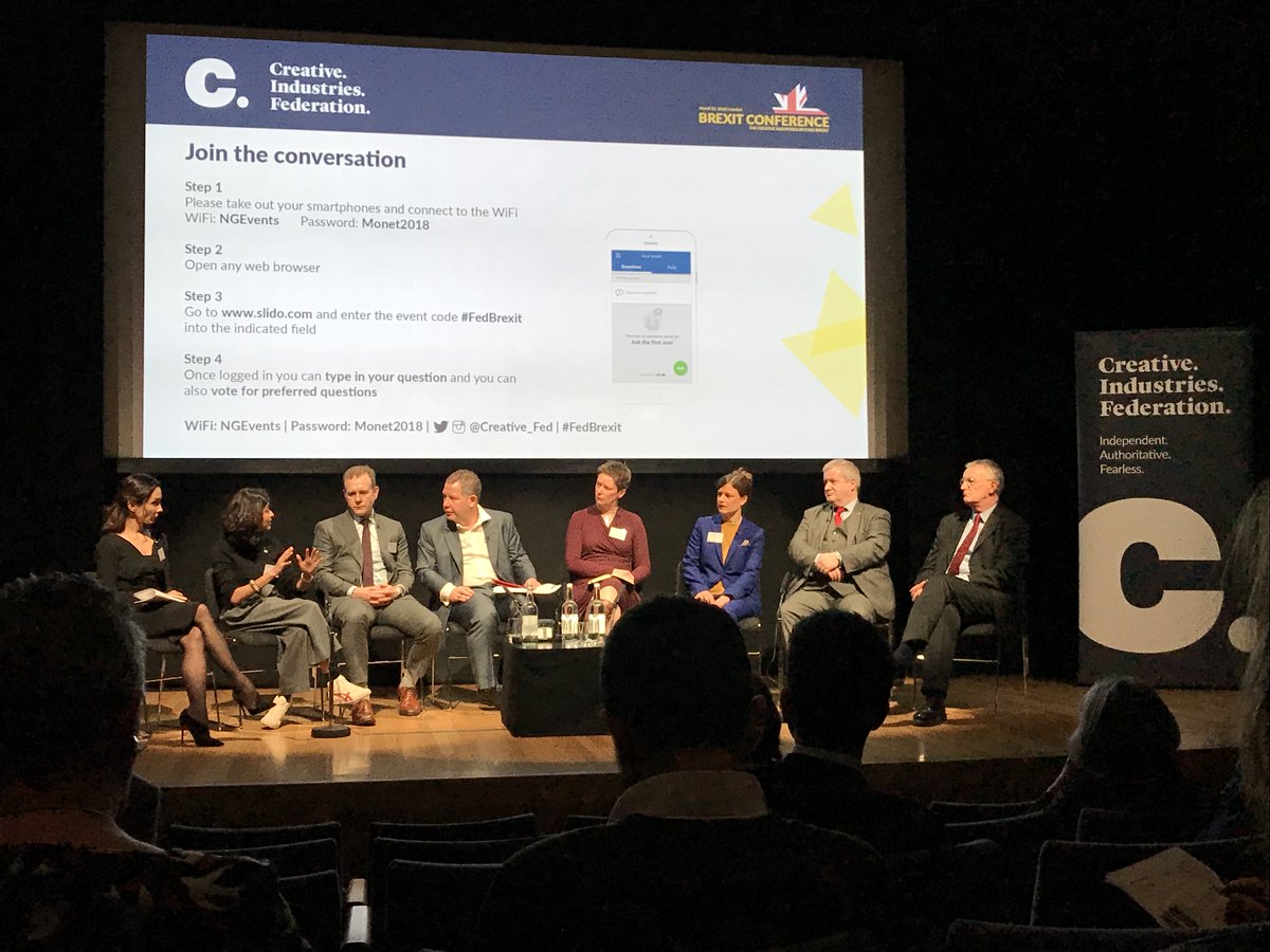 TessutoInterior's tweet photo. Debating free movement for creatives at the #CreativeIndustriesFederation #BrexitConference https://t.co/j1rbIW2HjC