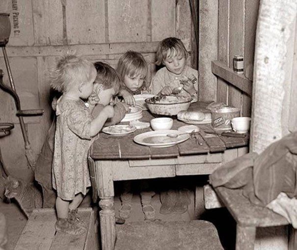 Christmas dinner during Great Depression: turnips and cabbage.