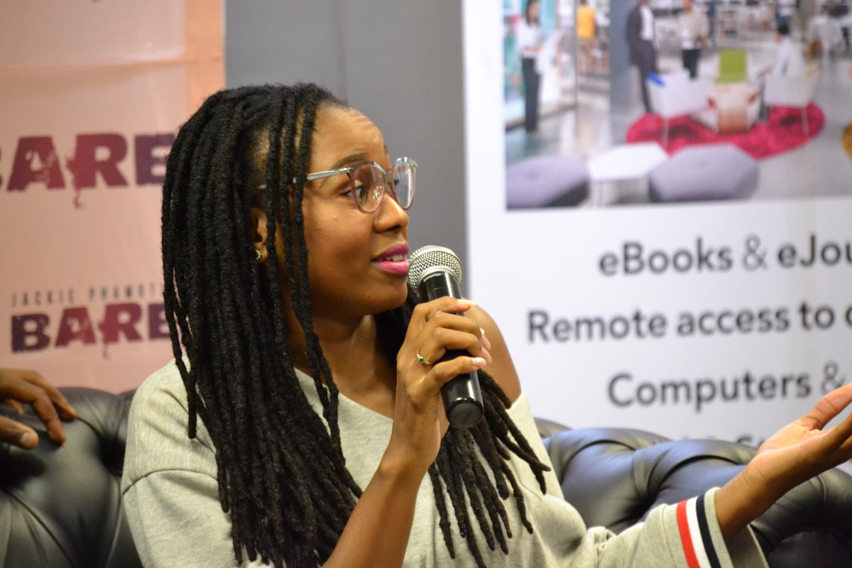 UJLibrary's tweet photo. SWC Student Life and Governance in collaboration
with the UJ Library hosted a book disscussion:
BARE –The Blesser’s Game
#UJLibraryBookDiscussion
#Bare
#JackiePhamotse https://t.co/tVkoNwXVbC