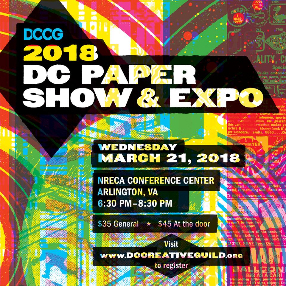 Paper Show Update: Poster Artist Anthony Dihle Exhibiting.

The DC Paper Show and Expo is Wednesday March 21st. Come out and meet Anthony Dihle. He will have works for sale as well. Anthony also designed this years event logo.
Register today dccreativeguild.org/events/