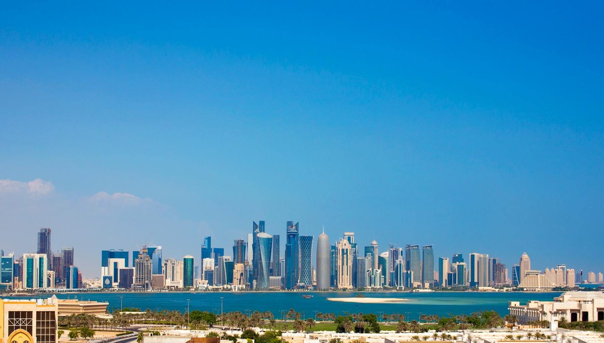 Doha Qatar #cityofqatar #cityofdoha #doha #qatar #visitqatar #visitdoha #dohaqatar #skyline #building #travel #photography #travelblog #travelblogger #dohaskyline #dohadowntown #food #foodie #qatarfood #qatarairways #qatari #middleeast #dubai #abudhabi #saudi #israel #egypt #uae