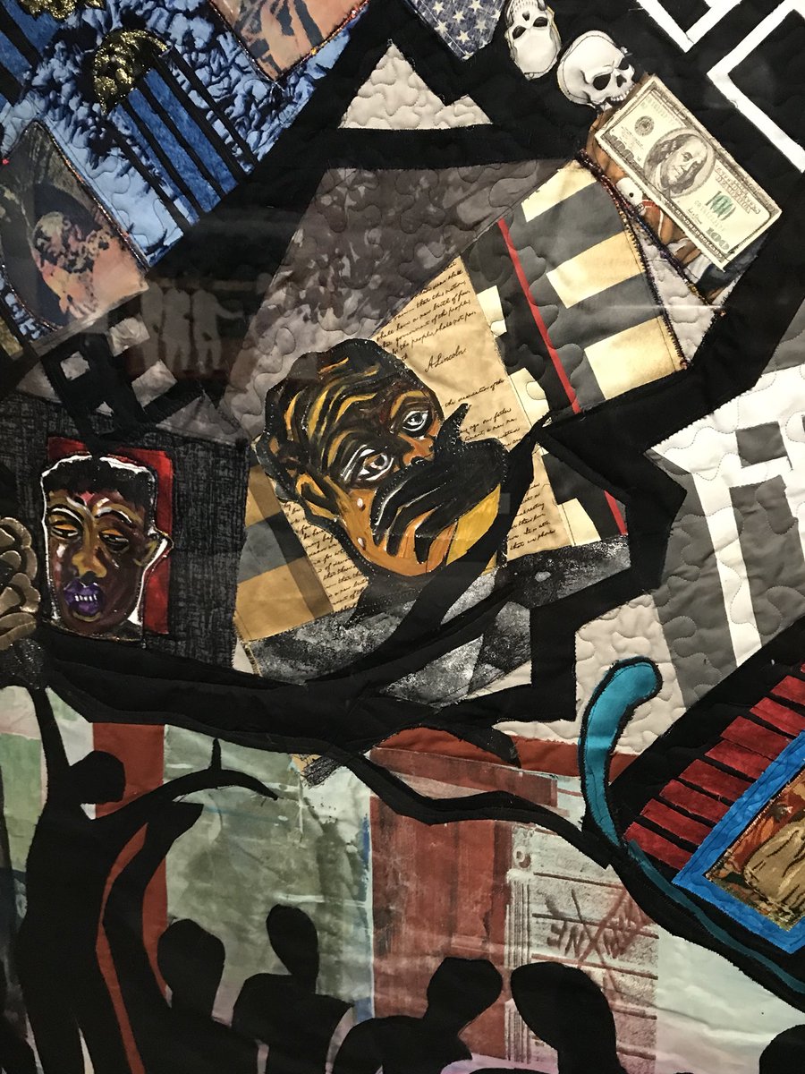 Katrina Wreckage and Tears - And Still We Rise.  Quilt by Viola Burley Leek. Just one of many awesome quilts made by members of #womenofcolorquiltersnetwork display <a href="/TheCAMuseum/">California Museum</a>.  #blackhistory #womenofcolor #quilting #wcqn