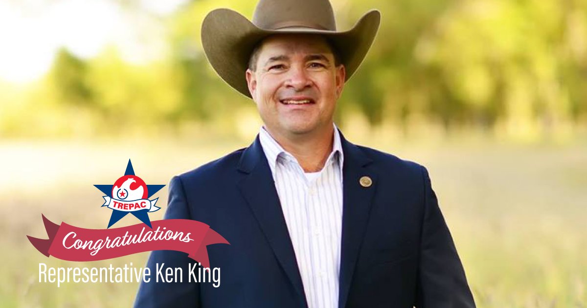 TexasTREPAC's tweet photo. .@KingForTexas congratulations on your #tx2018 Primary victory! CC: @86thLegislature #txlege https://t.co/8ovSP7m48l