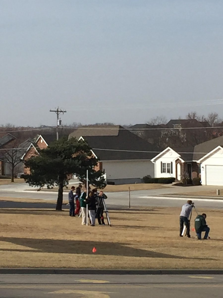SteveKlotz's tweet photo. Hey @TroyLHayes looks like Mr. Stone is hard at work teaching is @PLTW_MO students how to survey! @Stoneboys3 #futureisbright #potentialemployees #careerskills #spoofhoundpride https://t.co/WAhaV97Igr