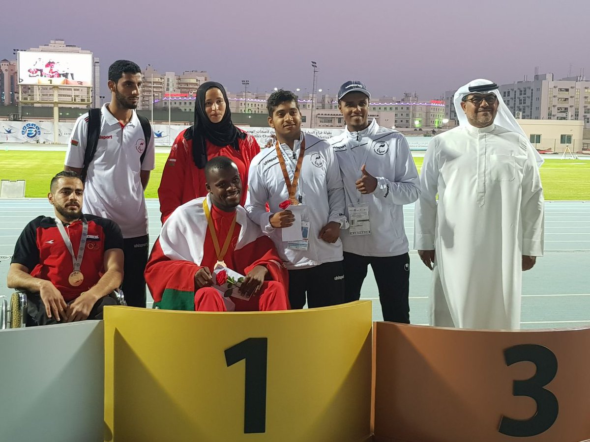 OmanParalympic's tweet photo. تتوالى إنجازات الرياضيين من ذوي الإعاقة 
حيث حصل البطل محمد المشايخي على ��هبية في رمي الجلة https://t.co/Ph08v7GDLk