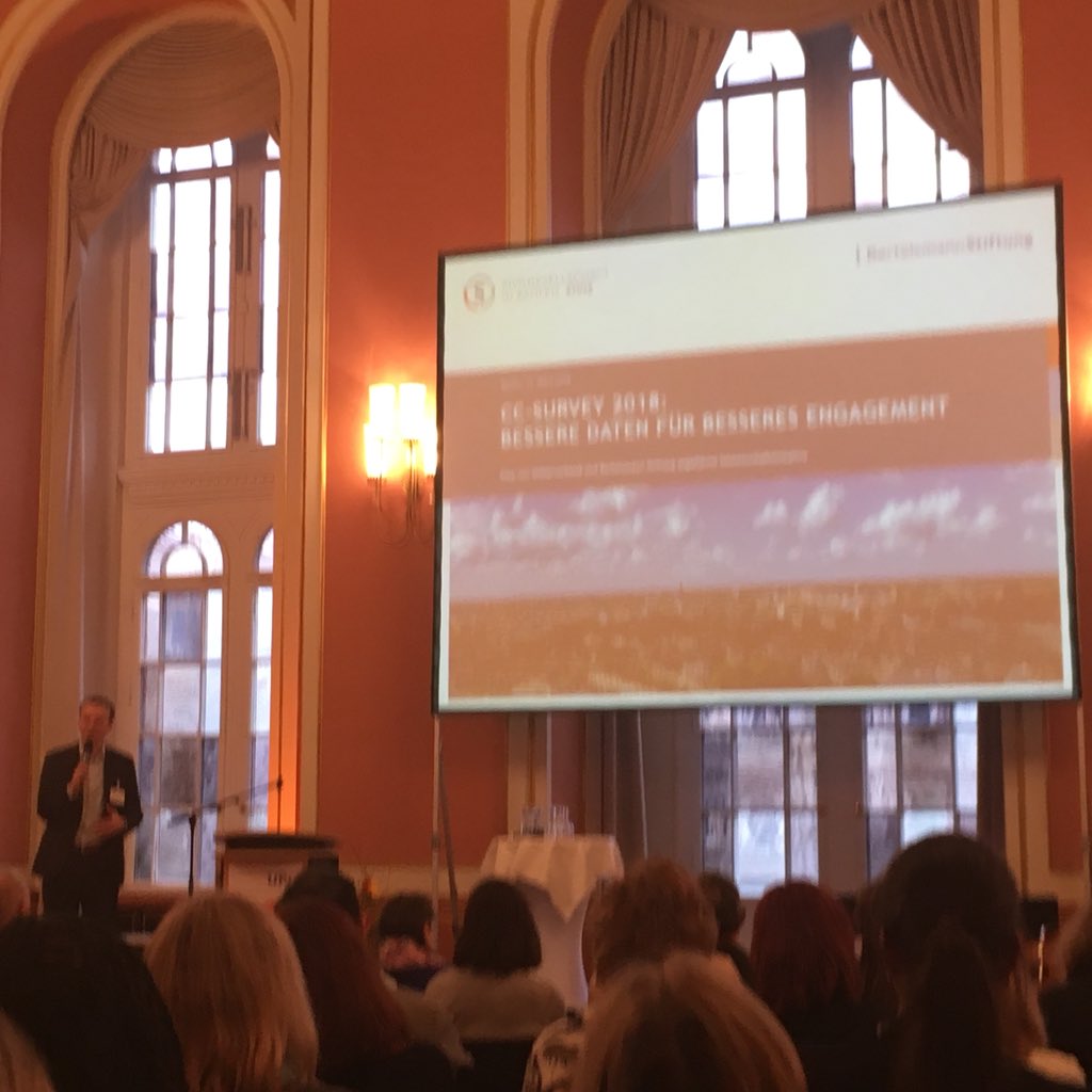 felixdresewski's tweet photo. Jetzt zu ersten Ergebnissen des Corporate Citizenship-Survey von @ZiviZ_de @stifterverband und einer Corporate Volunteering-Studie von @UPJ #sneakpreview @ #upj18 https://t.co/YuxcadV9SE