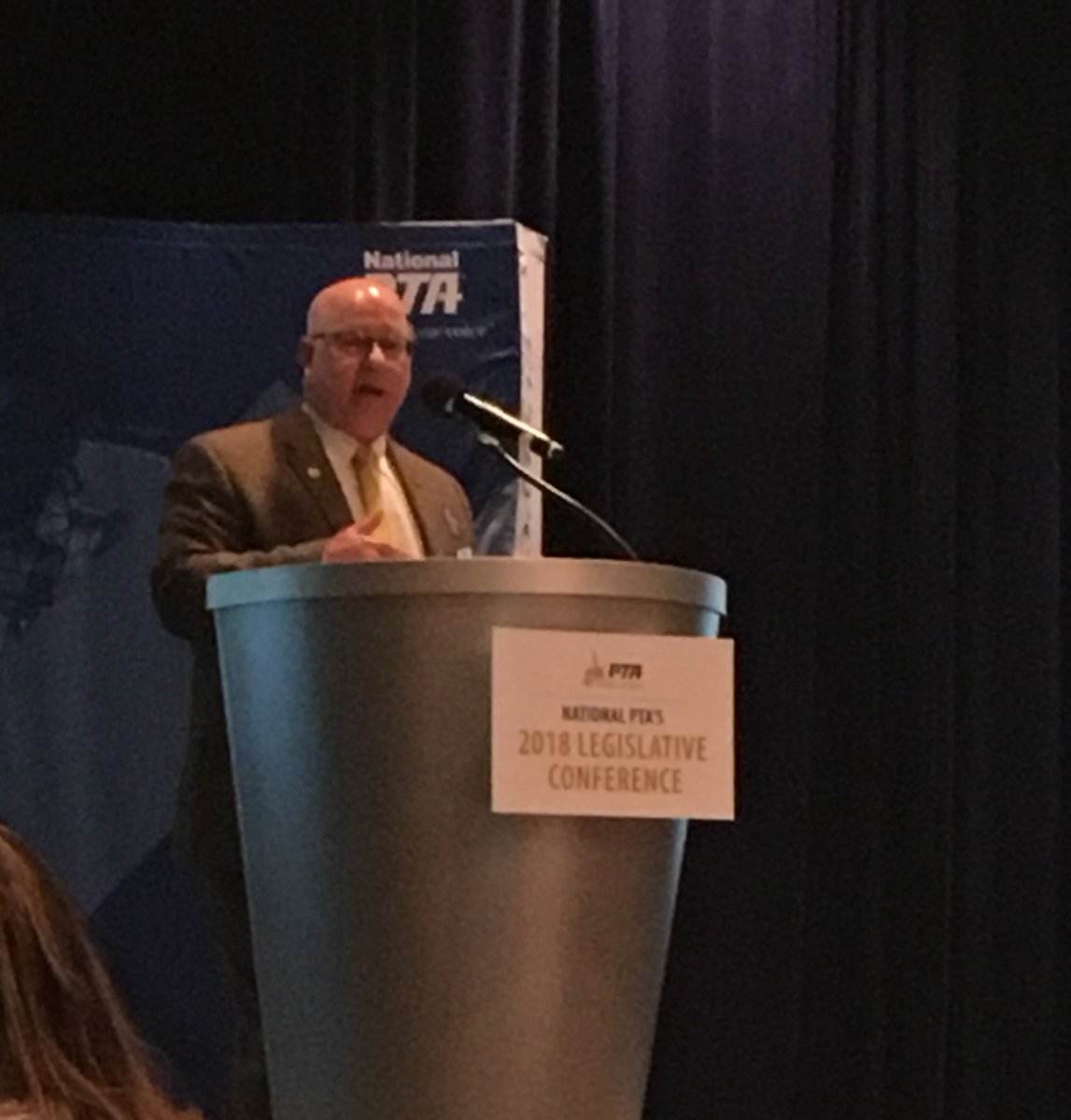 <a href="/RI_PTA/">RI_PTA</a> at the close of #2018LegCon #PTALegCon listening to President, Jim Accomando. #relevant #revitalized