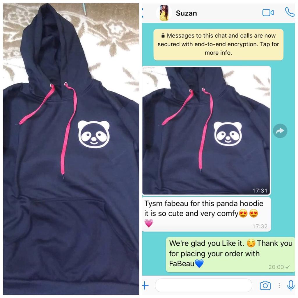 FaBeau_'s tweet photo. Happy Customer feedback! 💙

Thank you Suzan Sequeira shopping with FaBeau! 💙

Stay FaBeaulous alwayss! 🤩🤗

VISUALIZE. CUSTOMIZE. MESMERIZE.

#Fabeaulous #Fabeau #Visualize #Customize #Mesmerize #hoodies #tshirts #designs #pandahoodie #pandalove #pandapandapanda #happycustomer https://t.co/1sfC6Lq9fL