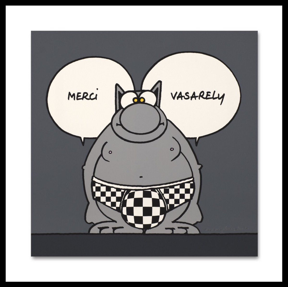 LPR_EDITIONS's tweet photo. #belgianartist #geluck #lechat #philippegeluck #vasarely #artwork #serigraphie  @GeluckOfficiel @LeChatdeGeluck 

Sérigraphie en édition limitée et signée par Philippe Geluck.

Dimension: 70x70cm

Info@lpreditions.be https://t.co/q1tI3kSuou