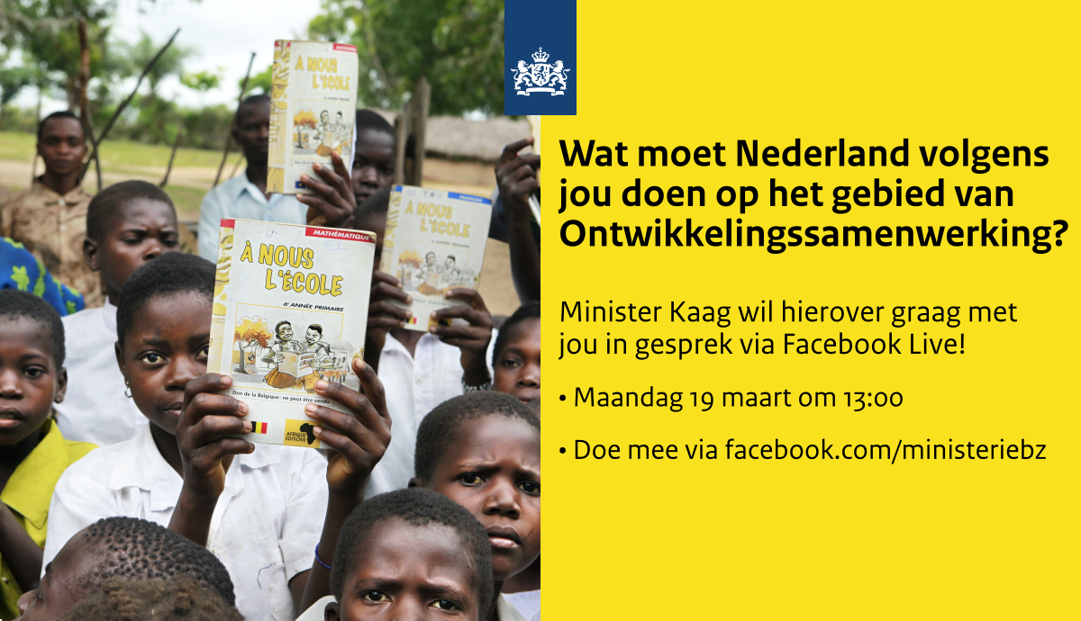 MinBZ's tweet photo. Heb jij ideeën over de toekomst van ontwikkelingssamenwerking? Of een vraag voor minister @SigridKaag over dit belangrijke onderwerp?

👉 Doe mee, aanstaande maandag vanaf 13:00 via Facebook Live op https://t.co/vCKl1lL9W8 https://t.co/G9XgfM7dXV