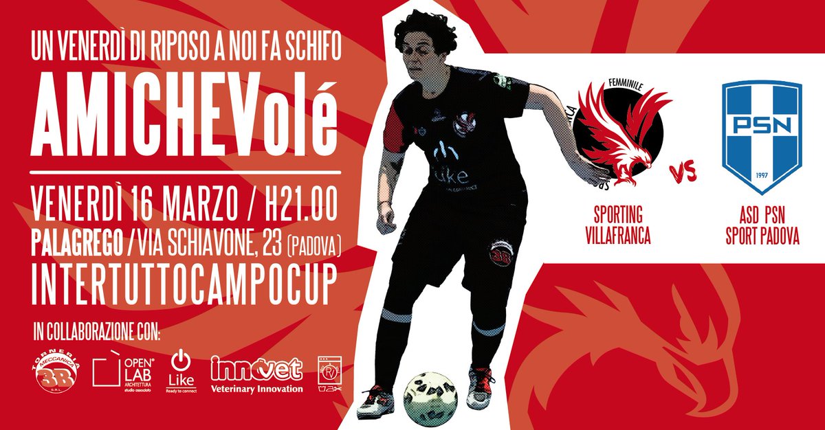 sporting_villa's tweet photo. Perché godersi un venerdì libero quando puoi fare un AMICHEVolè?
E che se proprio perde il divano 🛋, che vinca il divertimento ✌
#SFVca5 #SFVlovers #SportingVillafranca 🦅⚽ #Villafranca #Padova #Calcioa5 #Futsal #FutsalFemminile #MessiUnaDiNoi #TuttoQua #PSNPadova https://t.co/46jCczCs11