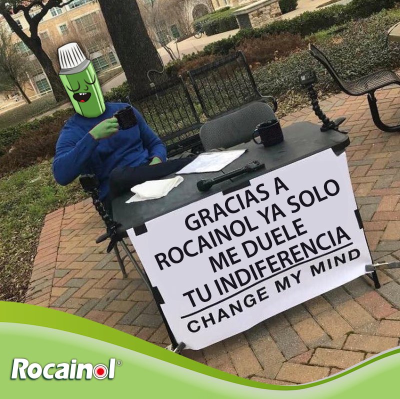RocainolMx's tweet photo. Ay cosas que ni Rocainol puede aliviar. Lo importante es que tenemos salud. 💚 #MeEnrocainola https://t.co/xfFbzvYL8v