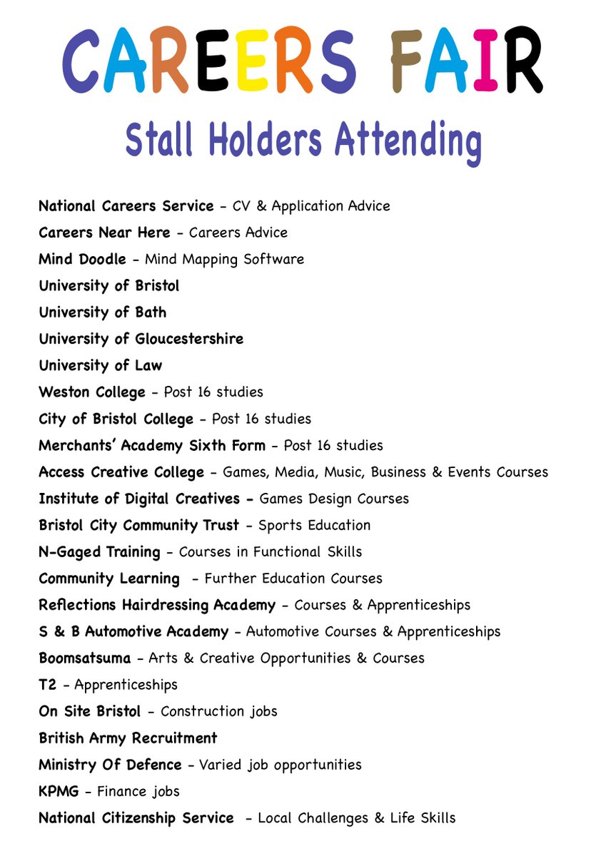 MerchantsAc's tweet image. Don't forget the exciting Careers Fair is on tonight at Merchants' Academy - 4pm until 5.30pm. Packed full of stalls offering advice on local job opportunities, further education courses, degrees and apprenticeships.