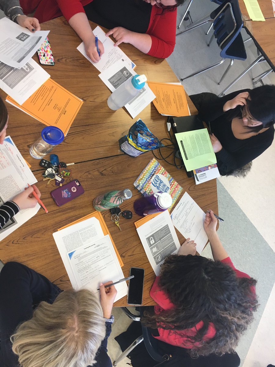 Middle School ELA Teachers digging into #personalizedlearning strategies in their content area!