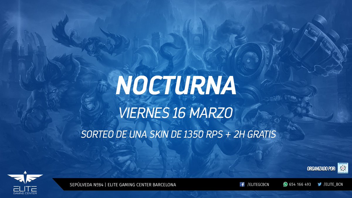 GamersDeBCN's tweet photo. ¡Mañana toca nocturnote gamers! https://t.co/oVrJohYDfd