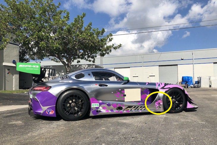 Cameron_Sansano's tweet photo. @LankyTurtle Hi, I hope you're doing good. If you're going to Sebring, would it be possible to take a picture of the Dekra scrutineering sticker on a window banner?Also the small Chupacabra graphics on the side and rear of the #71 AMG? Thank you for your great videos &amp; pics! https://t.co/4SBW2eLFQT