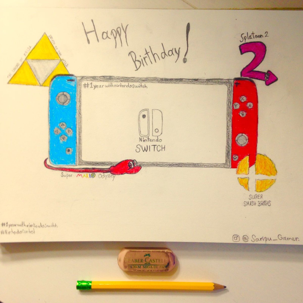 AngelaMaOsorio's tweet photo. #1YearWithNintendoSwitch #NintendoContest 🎉Celebrating  first year of an amazing console! 🎉Congratulations Nintendo Switch !!! https://t.co/0o05Ckd95U