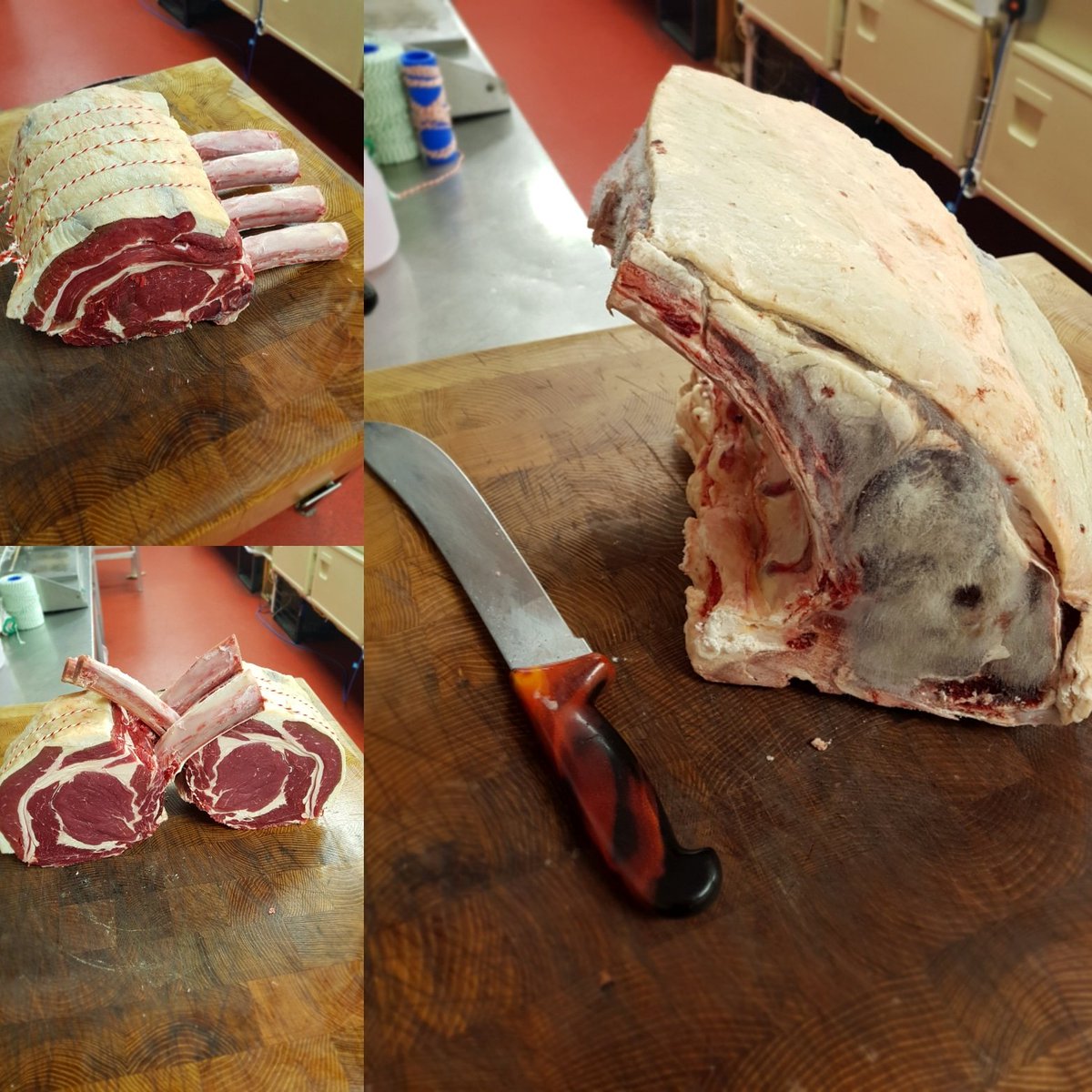 butcherboy0's tweet photo. Welshblack rib of beef yummy 🔪🔪🔪 https://t.co/ikiQ8PnRqV