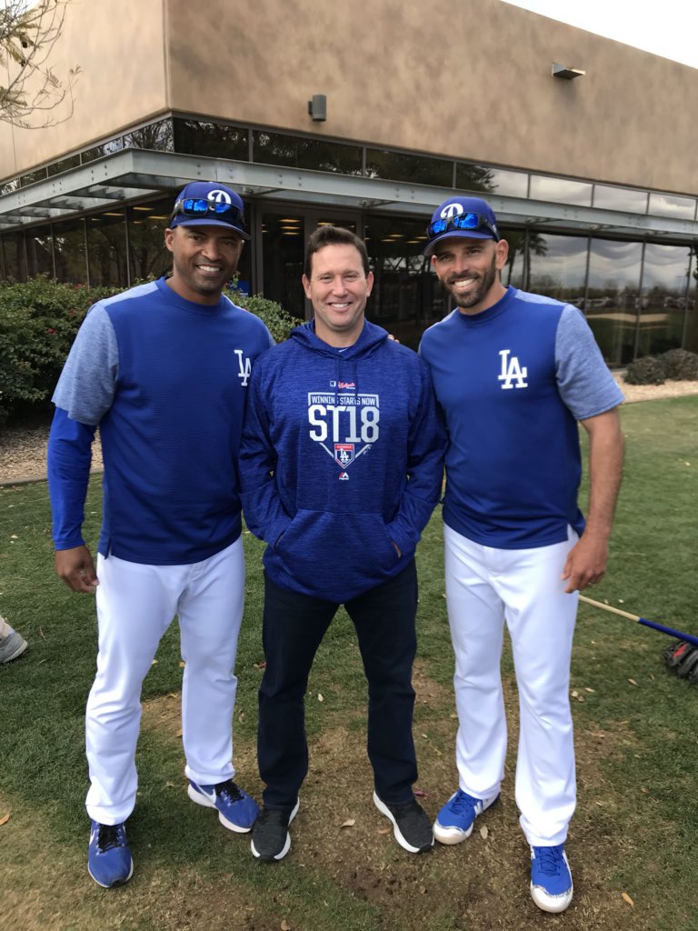 JonGordon11's tweet photo. Loved seeing my friends George and Woody. Both former MLB players who are incredible servant leaders. They are great coaches because every day they wake up thinking about how they can help their players and make the team better. They truly care and it makes all the difference. https://t.co/buaWGKoqUs