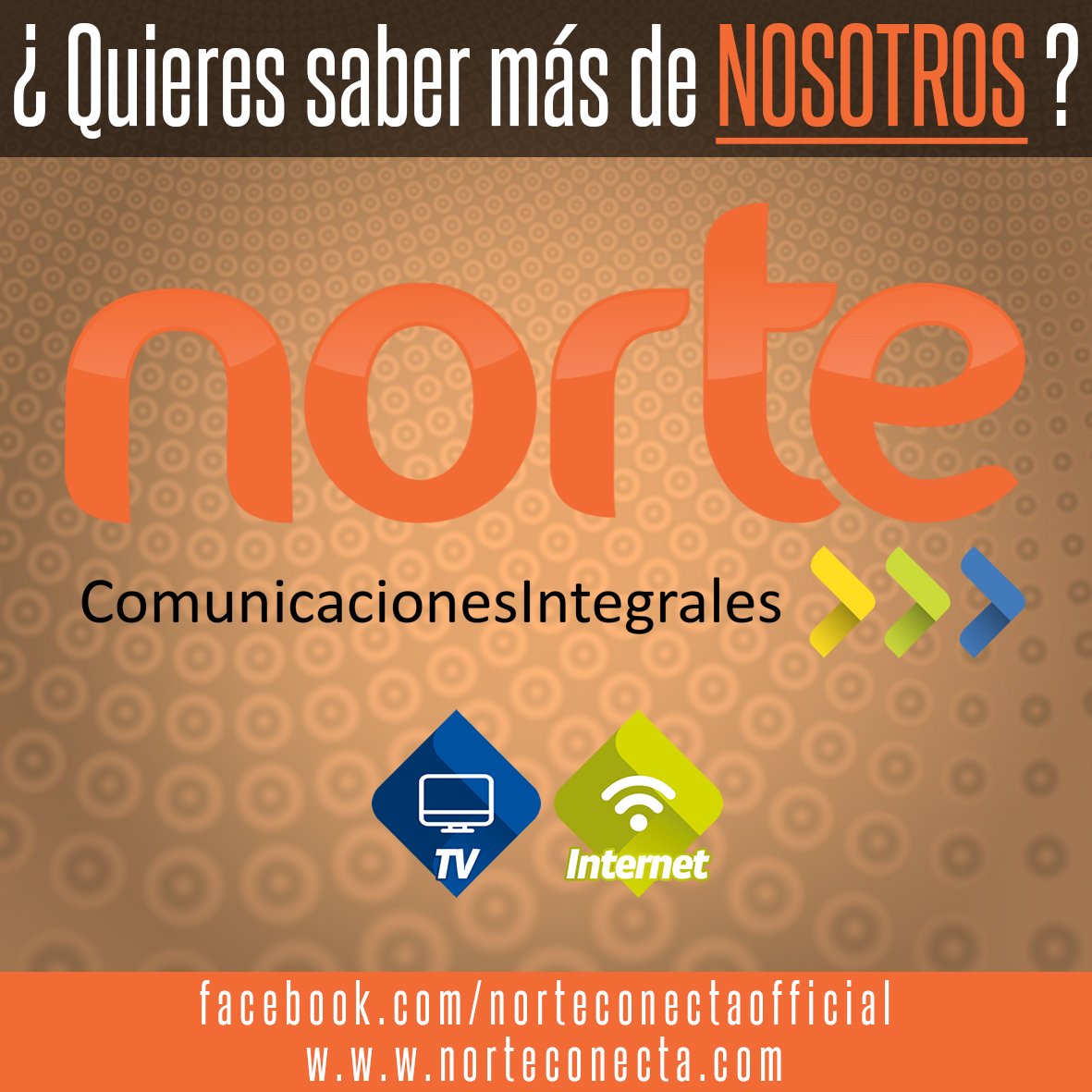 Visita nuestras redes sociales y conoce más de los servicios que norte tiene para ofrecerte.
#norteconecta
facebook.com/norteconectaof…
norteconecta.com